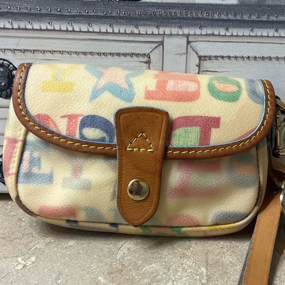Dooney & Bourke Handbags - Dooney & Bourke Doodle Scribble Wristlet, Vintage